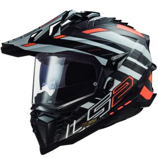 LS2 701Explorer CARBON  EDGE orange weiß