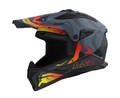 LS2 708 FAST 2 WASH Schwarz Grau