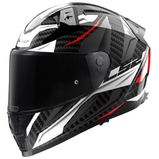 LS2 FF811 Vector || Carbon Savage weiß rot grau