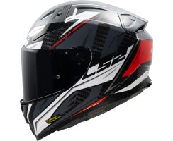 LS2 FF811 Vector || Carbon Savage weiß rot grau