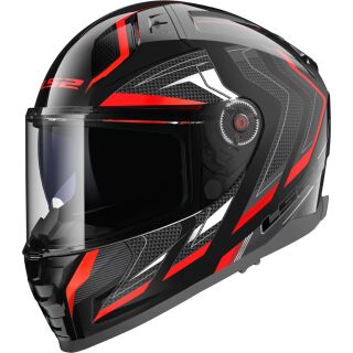 LS2 FF811 Alizer schwarz rot glänzend
