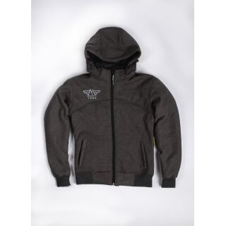 Grauer Wolf Motorradhoodie grau