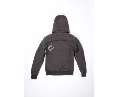 Grauer Wolf Motorradhoodie grau