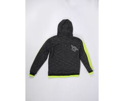 Flash Motorradhoodie grau neon gelb