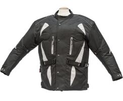Textiljacke Trip schwarz-silber 5XL