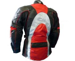 Mesh Textiljacke Sommer Rot - Schwarz