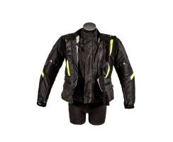 Multimesh Textiljacke schwarz - grün