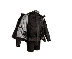 Multimesh Textiljacke schwarz - grün