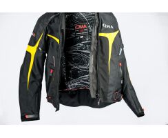 Zorro-Textiljacke schwarz  gelb  CE