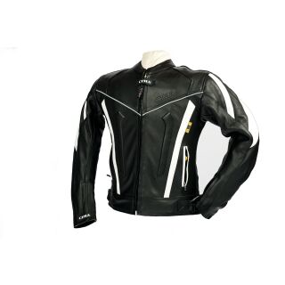 Lederjacke Softline Lady schwarz weiß