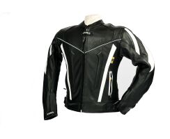 Lederjacke Softline Lady schwarz weiß