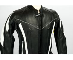 Lederjacke Softline Lady schwarz weiß