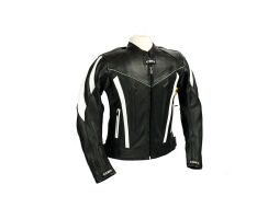 Lederjacke Softline Lady schwarz weiß