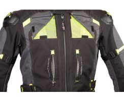SPX-Textil Tourenjacke schwarz  gelb grau