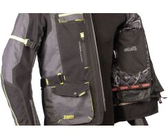 SPX-Textil Tourenjacke schwarz  gelb grau