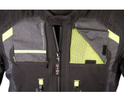 SPX-Textil Tourenjacke schwarz  gelb grau