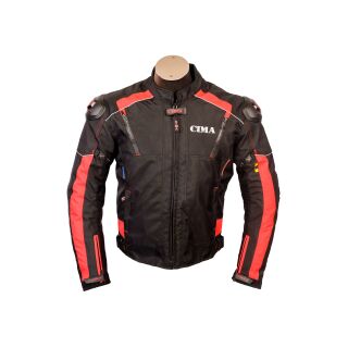 Grid Textiljacke schwarz rot     CE