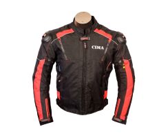 Grid Textiljacke schwarz rot     CE