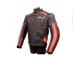 Grid Textiljacke schwarz rot     CE