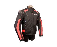 Grid Textiljacke schwarz rot     CE