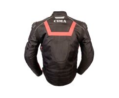 Grid Textiljacke schwarz rot     CE