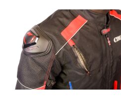 Grid Textiljacke schwarz rot     CE