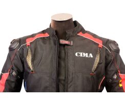 Grid Textiljacke schwarz rot     CE