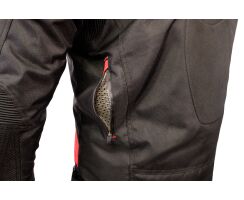 Grid Textiljacke schwarz rot     CE