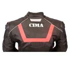 Grid Textiljacke schwarz rot     CE