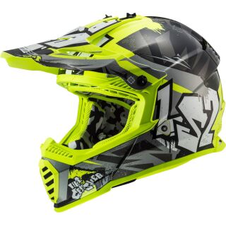 LS2 MX437 Crusher Black Yellow