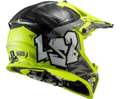 LS2 MX437 Crusher Black Yellow